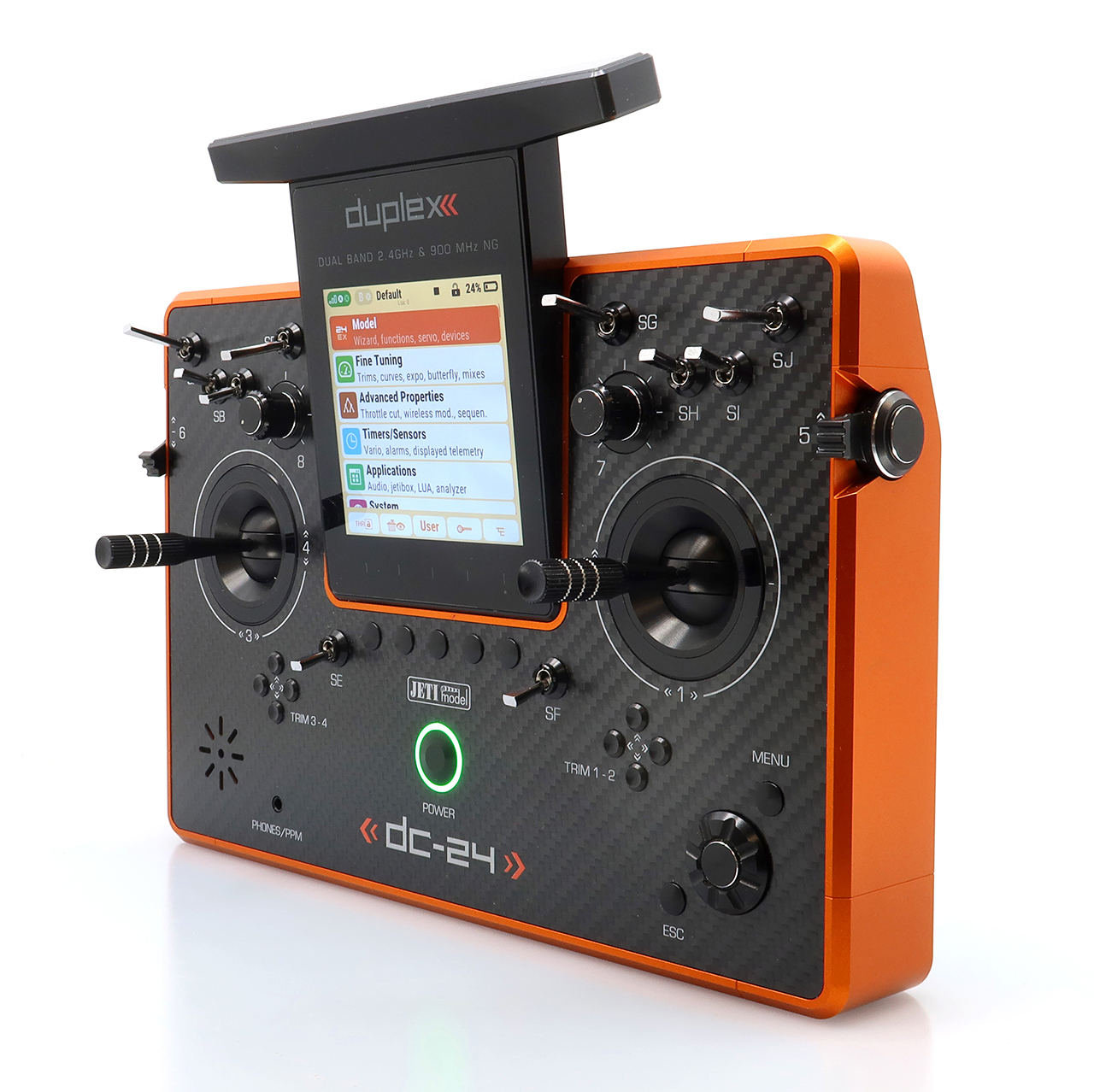 Duplex DC-24 II - Carbon Line Orange anodized