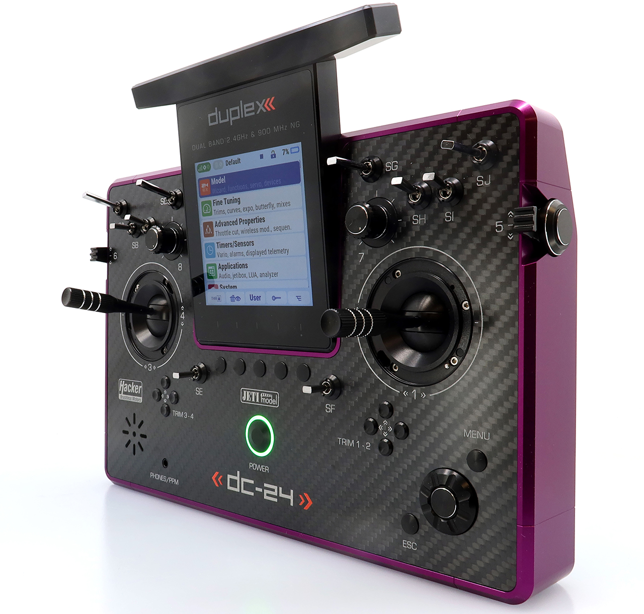 Duplex DC-24 II - Carbon Line Purple anodized