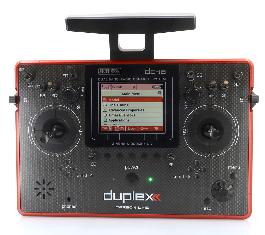 Transmitter Duplex DC-16 II.- Carbon Line RED Lacquered AS