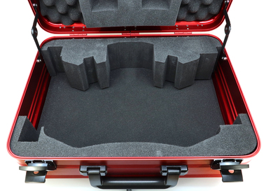 Case insert for DSII tray (red/silver)